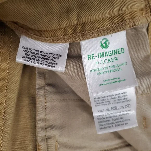 J. CREW Womens 27T (29x29.5) Chino Pants Tan Vintage Straight Cotton 3% Stretch - Picture 6 of 12
